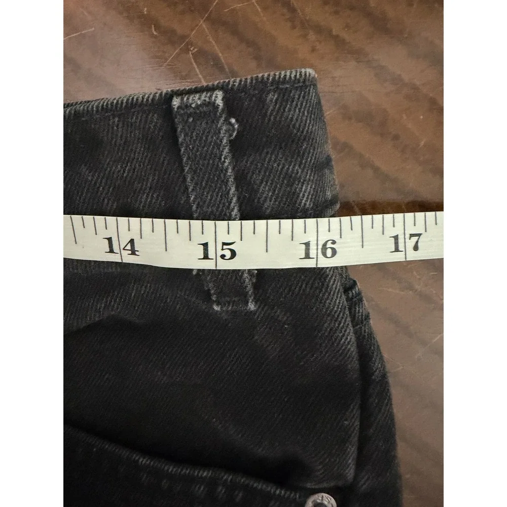 Levis 550 Relaxed Fit Jeans Mens 33x34 Faded Black Orange Tab Vintage Denim